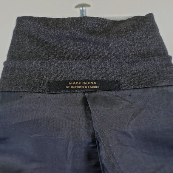 Hart Schaffner‎ Marx Gold Trumpeter Nordstrom Gray Wool 2 Button Blazer 44R - Picture 11 of 12